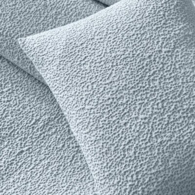 $903 MATOUK MALIBU PEBBLE QUEEN COVERLET BLANKET 3 EURO SHAM SET HAZY BLUE ITALY