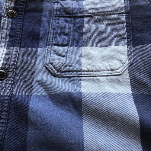 Camisa informal con cuello abotonada manga larga a cuadros azul talla M Gap para mujer - Imagen 14 de 18