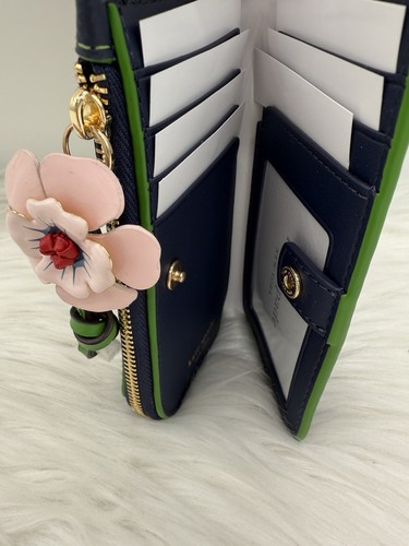 Portafoglio slim bifold nuovo con etichette originale Kate Spade New York In The Garden applicazioni floreali - Foto 15 di 19