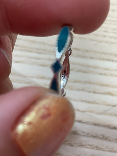Anello impilatore James Avery smalto Cordoba misura 8,75 verde acqua scuro - Foto 7 di 18
