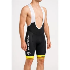 PEARL IZUMI Men Size Medium Black/Yellow Bib Cycling Shorts 9D Gel Padded