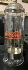 Coca-Cola Straw Holder 11" Vintage Glass Jar Dispenser Metal Lid Tray 1992 Vtg