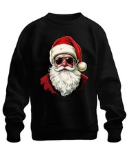 Santa Claus Sunglasses Cool Hipster Retro Vintage Santa Hat Unisex Sweatsh