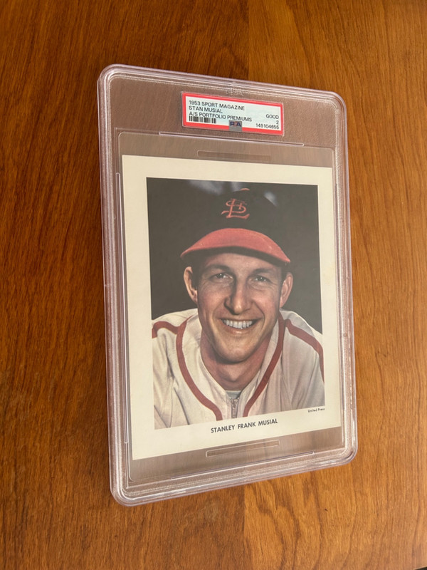 RARE Stan Musial HOF 1953 Sport Magazine All-Star Portfolio Premiums PSA 2