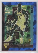 2020-21 Panini Flux Rookies Blue Cracked Ice Prizm Reggie Perry #250 11pj