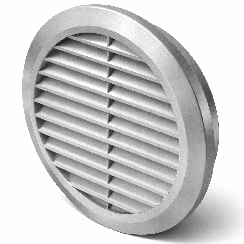 AirTech-UK Adjustable 100-150mm Vent Cover Silver Satin Air Vent Grille T36SS