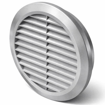 AirTech-UK verstellbare 100-150 mm Lüftungsabdeckung silber satiniert Lüftungsgitter T36SS