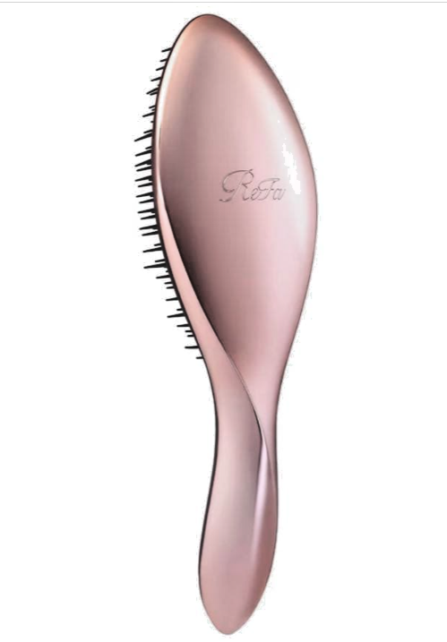 ReFa AILE BRUSH RAY Rose Gold Hair Brush Boar Bristle Detangling