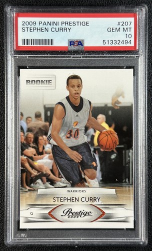 STEPHEN CURRY PSA 10 2009-10 PANINI PRESTIGE #207 ROOKIE RC WARRIORS 2494