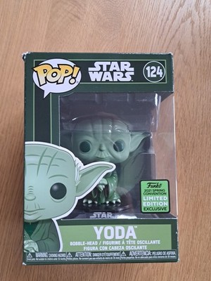 Funko Pop! Star Wars Yoda Bobble Head Figur #124 2021 Spring Convention