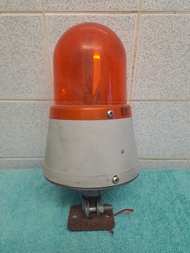 Vintage Belgium Amber Beacon Rotating Vehicle Van Light