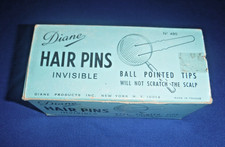 VTG 1950' Diane Hair Pins Crimped Silver Ball Point Tips France Beauty Salon FUN