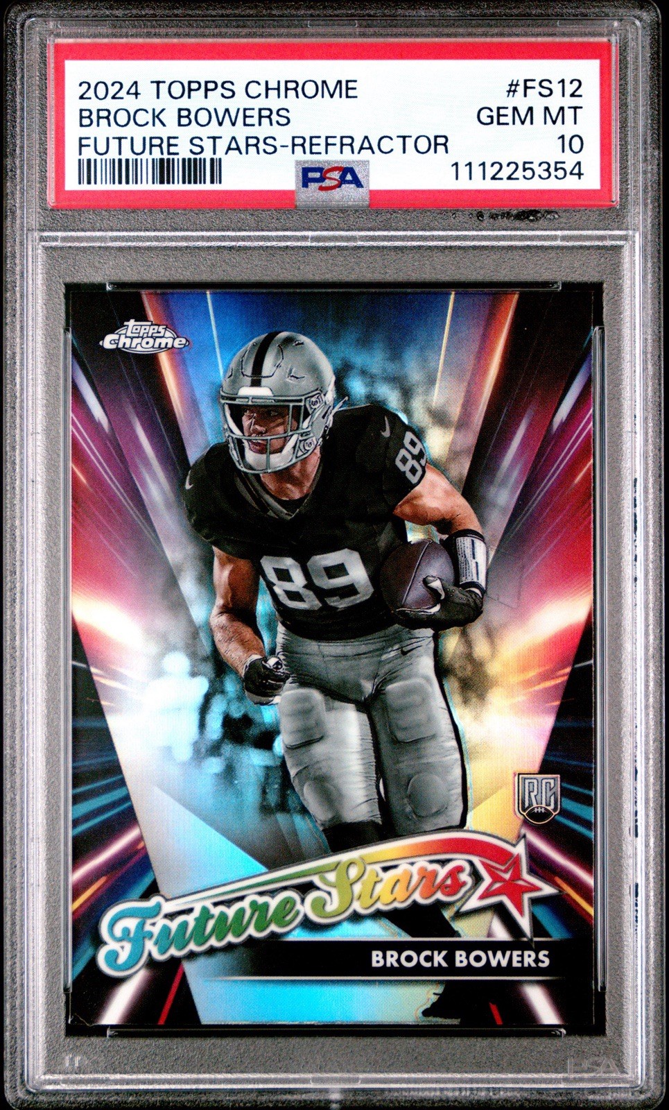 Brock Bowers Topps Chrome Future Stars #FS12 Refractor
