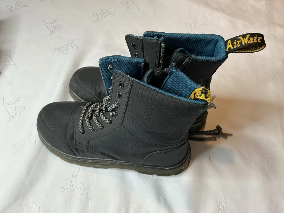 Ботинки Dr. Martens Doc Combs J боевые на шнуровке 36 на молнии черные мужские 4 женские 5 - Изображение 3 из 4