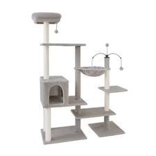 Vibrant Life 1129601 64" Multiple Level Cat Tree Tower with Condo and Hammock,