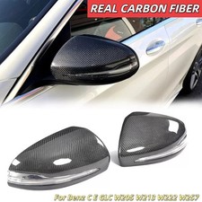 For 15-21 Mercedes Benz W205 C300 C400 C43 Replacement Carbon Fiber Mirror Cover