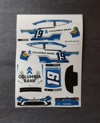 2026 Custom Chase Briscoe #19 Columbia Bank 1/64 Peel & Stick Decals