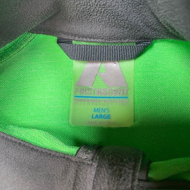 First Ascent Softshell Jacket Full Zip Green Gray… - image 2