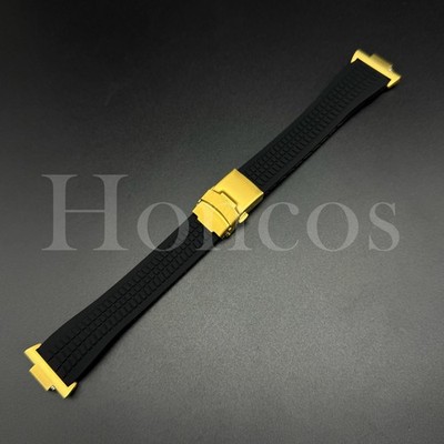 Replacement Aquanaut Rubber Band Watch Strap Fits Tissot PRX Clasp + Adapter BLK