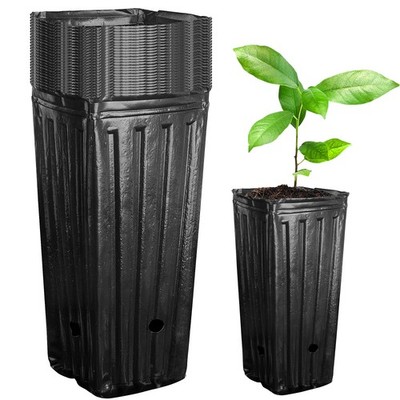 Iceyyyy 20Pcs Tall Tree Pots,Plastic Deep Nursery Treepots,7.8'' Tall Seedling...