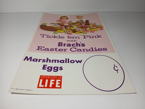 1962 1960s Vintage Easter Vintage Brach's Easter Candy Advertising Sign Boy Girl - Picture 20 of 20