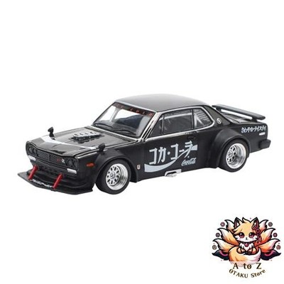 NEU POP RACE 1/64 SKYLINE GT-R DRIFT HAKOSUKA - COCA COLA ZERO JP BLACK CHROME