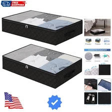 Efficient Underbed Storage - Lightweight Foldable Bags with Clear Window