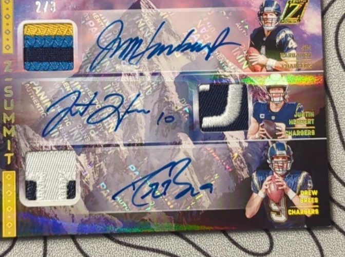 Panini Drew Brees Autographed Football Sports Trading Cards for