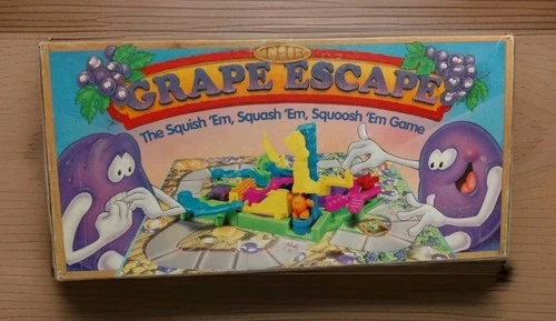 Vintage 1992 Parker Brothers Grape Escape Board Game (Dough Dried Out)