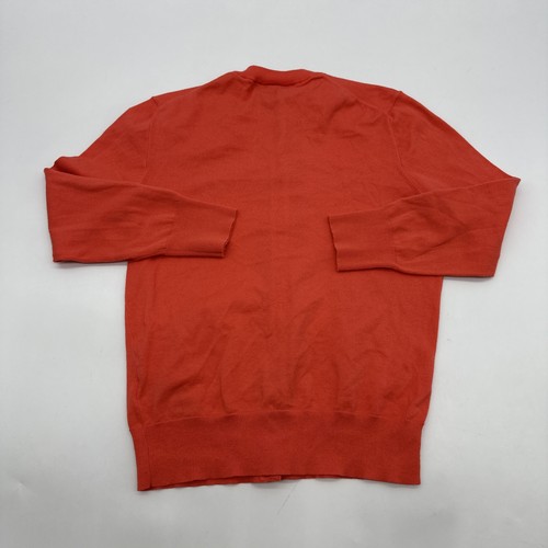 VTG J.Crew Sweater Button Up Women S Orange Solid ..#33281 - Picture 10 of 10