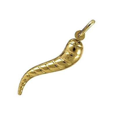 Cornicello Charm 9 kt Gold Twist Muster Horn des Lebens