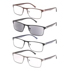 4 Pack Reading Glasses for Men,Blue Light Blocking Computer Glasses, Metal Fu...