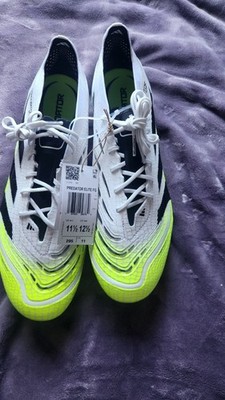 adidas Predator Elite FG Soccer Cleats White Black Green JI1082 Men Size 11 Bag ADIDAS PREDATOR ELITE FIRM GROUND CLEATS WHITE / BLACK  main image 4