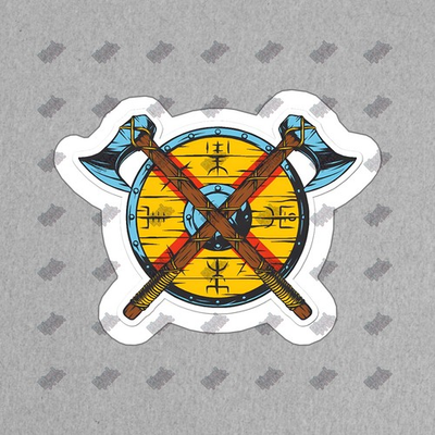 #ad #ad Viking Shield and Axes Vinyl Sticker Norse Mythology Decal Battle #731565 $3.00