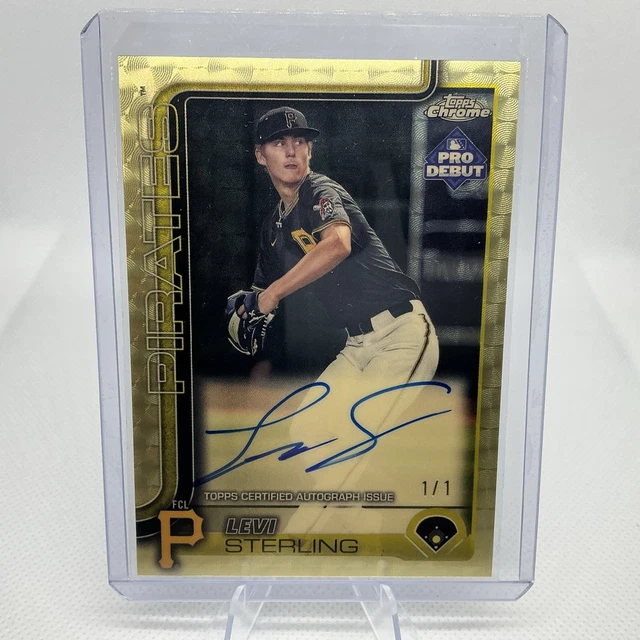2025 Topps Pro Debut - Chrome Levi Sterling PDC-34 Superfractor 1/1 Auto