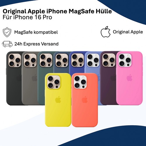 Original Apple iPhone 16 Pro Silikon MagSafe Hülle Silicon Case NEU OVP Black