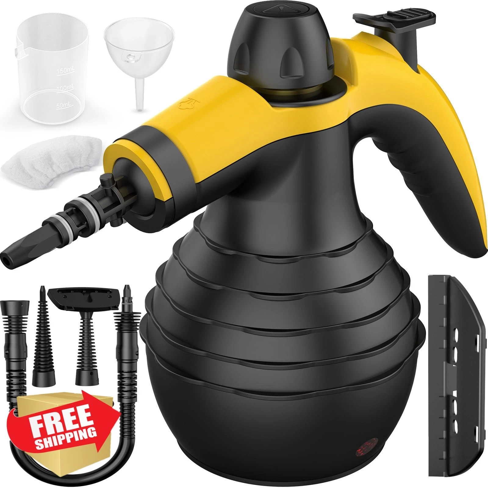 SteamWise Black Handheld Steam Cleaner