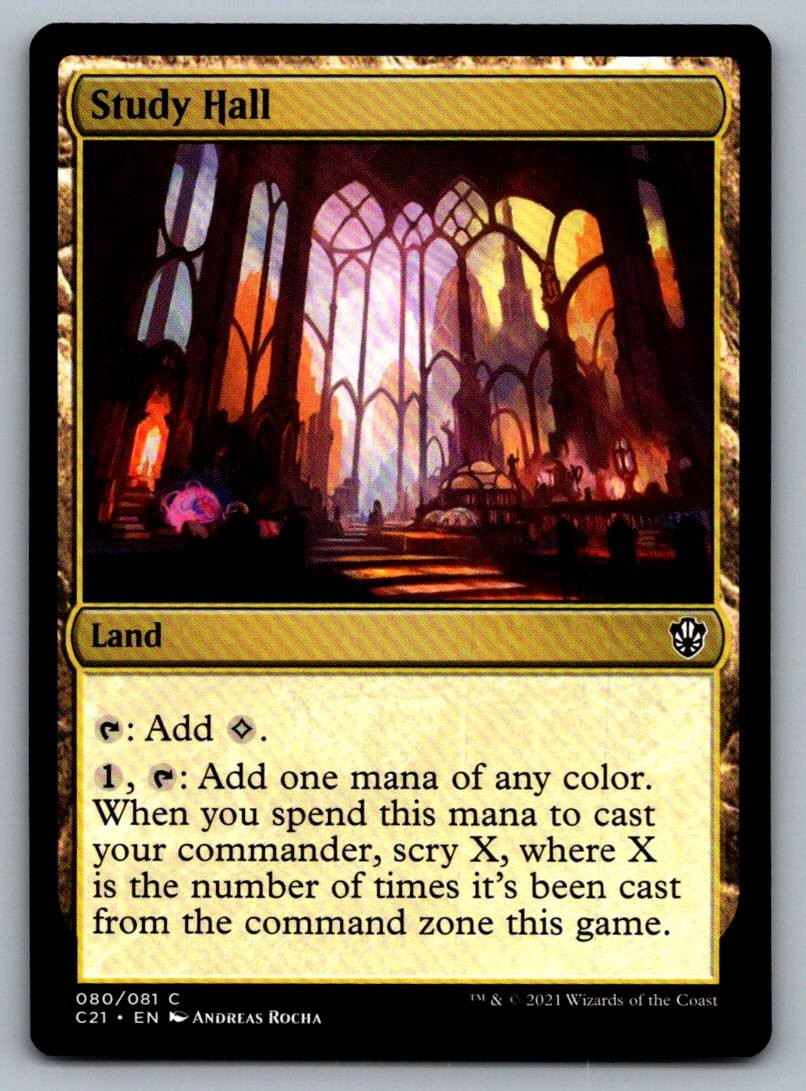 Study Hall Commander 2021 C21 #80 Common NM