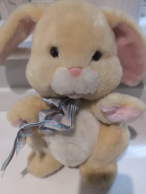 VINTAGE ALLDERS OSTERHASE HASE HANDPUPPE STOFFTIER PLÜSCHTIER 30 CM SEHR GUTER ZUSTAND