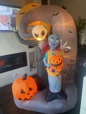 7' Tall Nightmare Before Christmas Jack Skellington  Sally Halloween Inflatable
