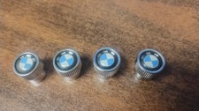 4 Pc Bmw Logo Plastic Valve Stem Caps New