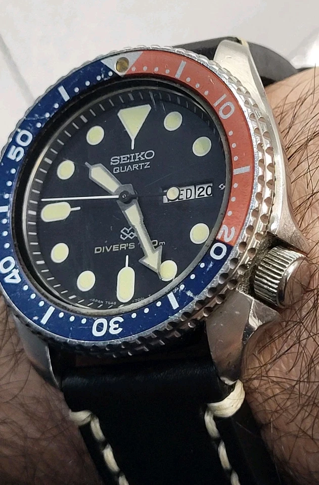 [ SERVICED ] Vintage SEIKO 7548 700F Quartz Diver Watch Pepsi  150M EXCELLENT  - Image 4 of 4