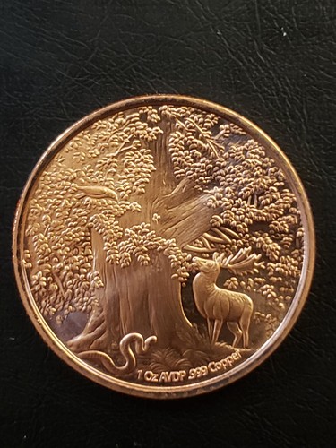 Nordic Lore Nidhogg Design 1 oz Brilliant Uncirculated Copper Round - Afbeelding 2 van 2
