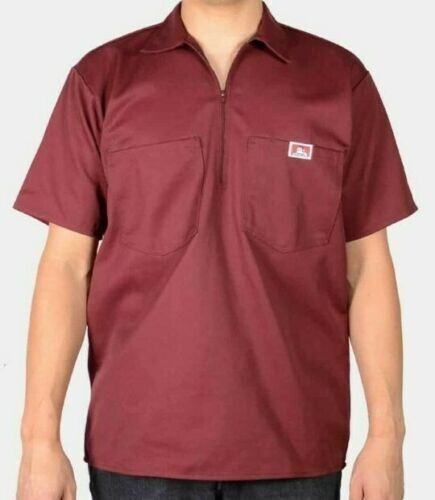 Camisa de hombre Ben Davis manga corta 1/2 cremallera camisas lisas a cuadros a rayas - Imagen 34 de 52