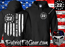 Hoodie,Veteran 22,Suicide Awareness,PTSD,The War Within,Support Our Troops,Flag