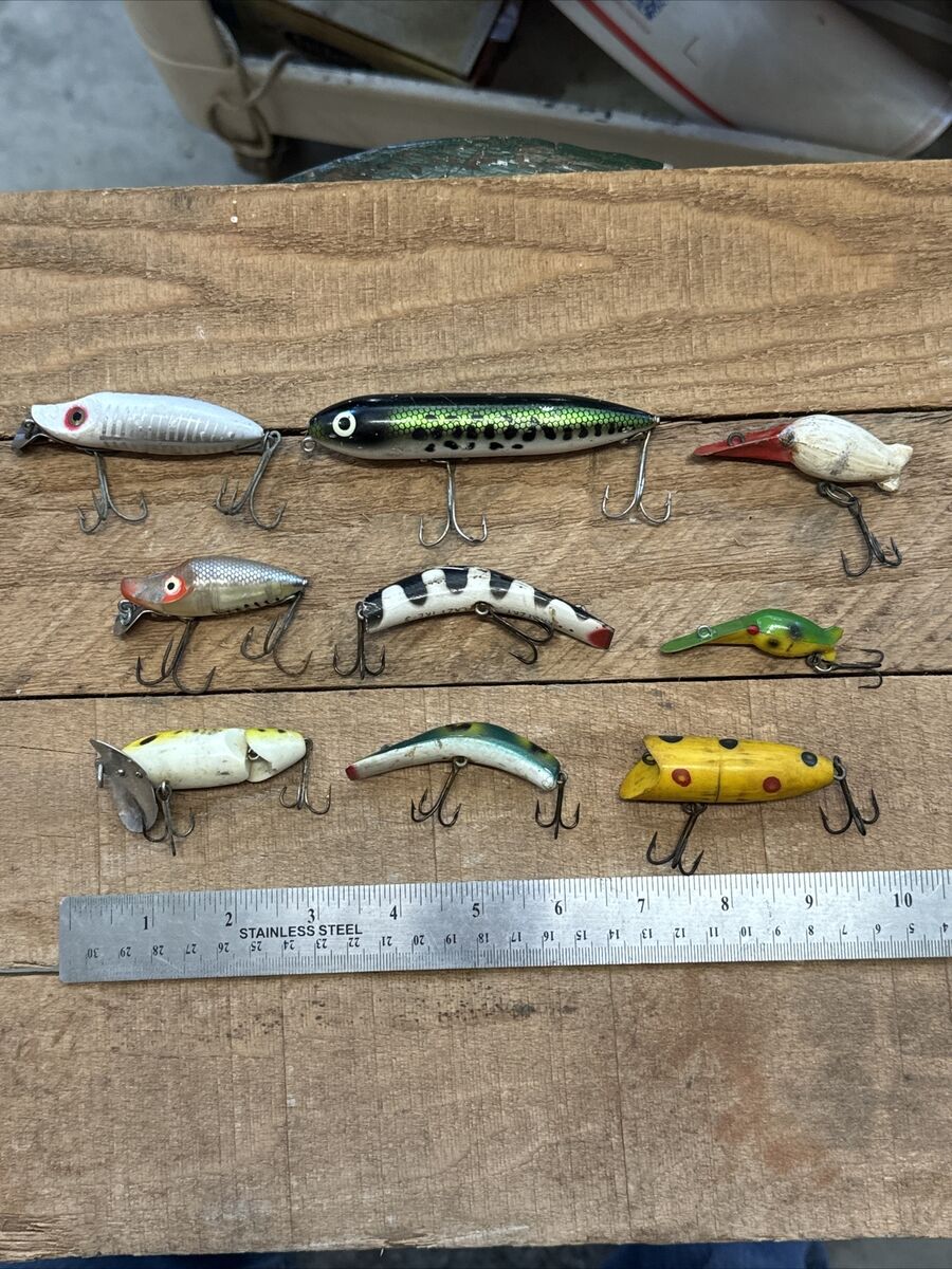 9 Vintage Fishing Lures Heddon Arbogast Kautzky Hot Shot 9 Vintage Fishing Lures Heddon Arbogast Kautzky Hot Shot