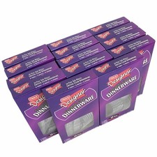 Plastic Cutlery 336 Pieces Spoons Forks Knives Full Size Clear Disposable Party