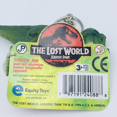 JURASSIC PARK LOST WORLD Vintage Figure 2 Keychain Set Japan 1997