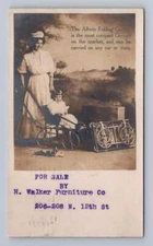 Allwin Folding Go-Cart Baby Carriage RPPC St. Louis Advertising Photo 1907