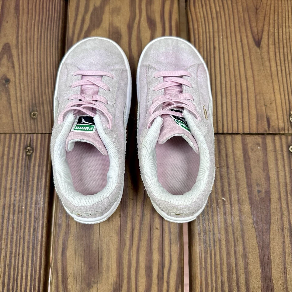 Puma Niños Gamuza Clásico XXI Zapatos Niño Pequeño Talla 10C Rosa Blanco Tenis Entrenadores Foto 2 de 4